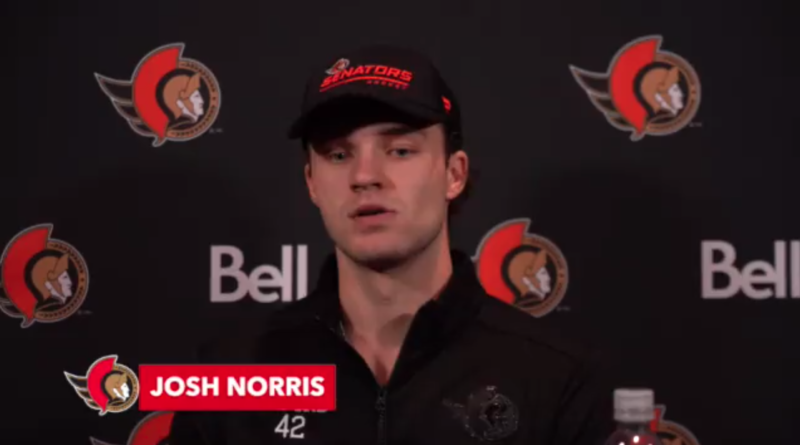 VIDEO: Oxford native, Ottawa forward Josh Norris speaks on the tragedy in his hometown